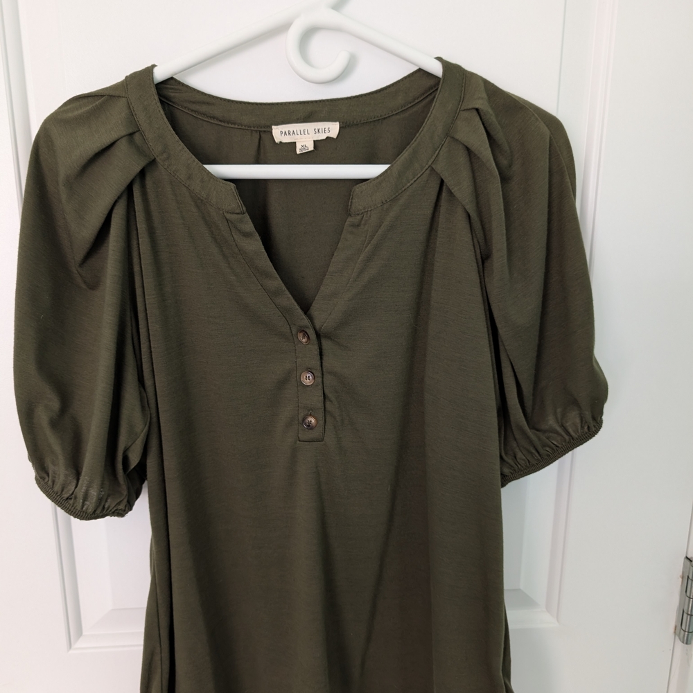Olive Green Women's Top